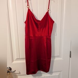 Red Satin Dress